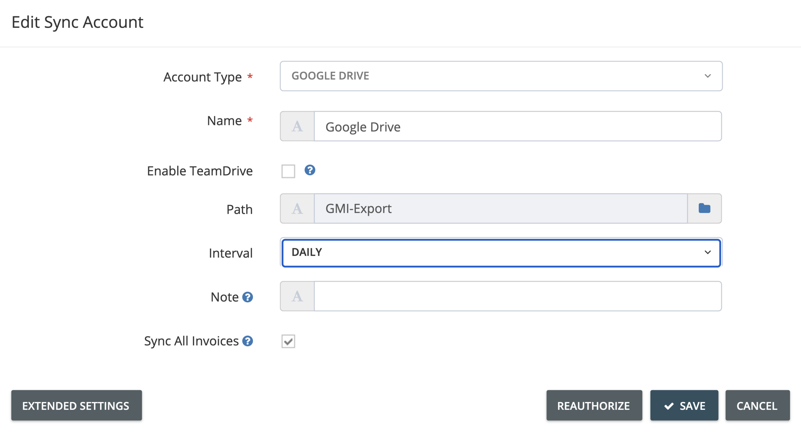 Step 4. Choose your desired sync interval, then click Save to confirm your changes. - How often are invoices synchronized? Can I change the