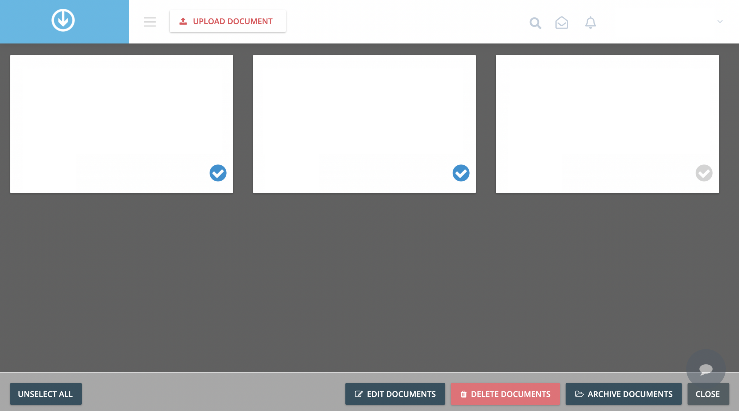 Step 3. All your imported documents will be shown in grid view. Click on the thumbnail of each document you want to check, then click Edit