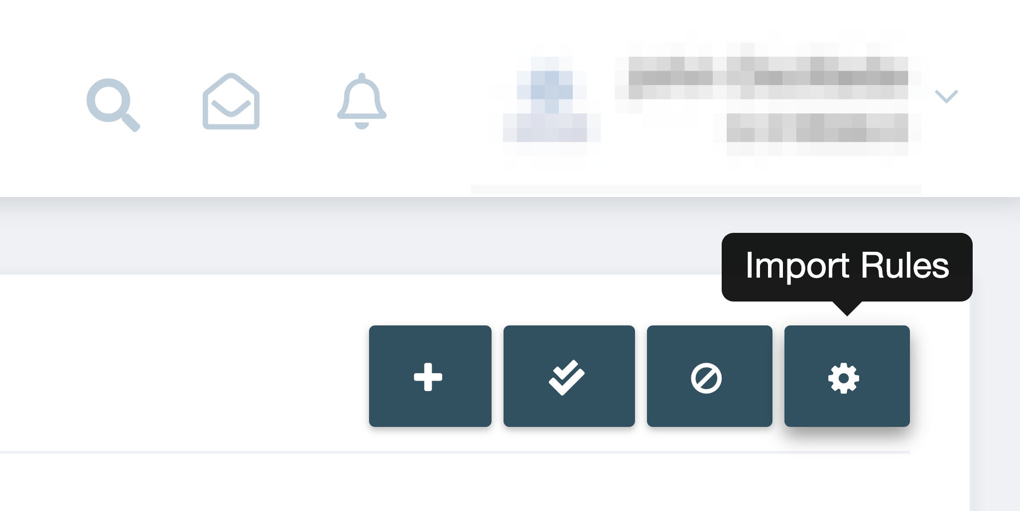 Step 2. Click the gear icon on the upper right corner to start configuring import rules. - What are import rules, how do they work, and how