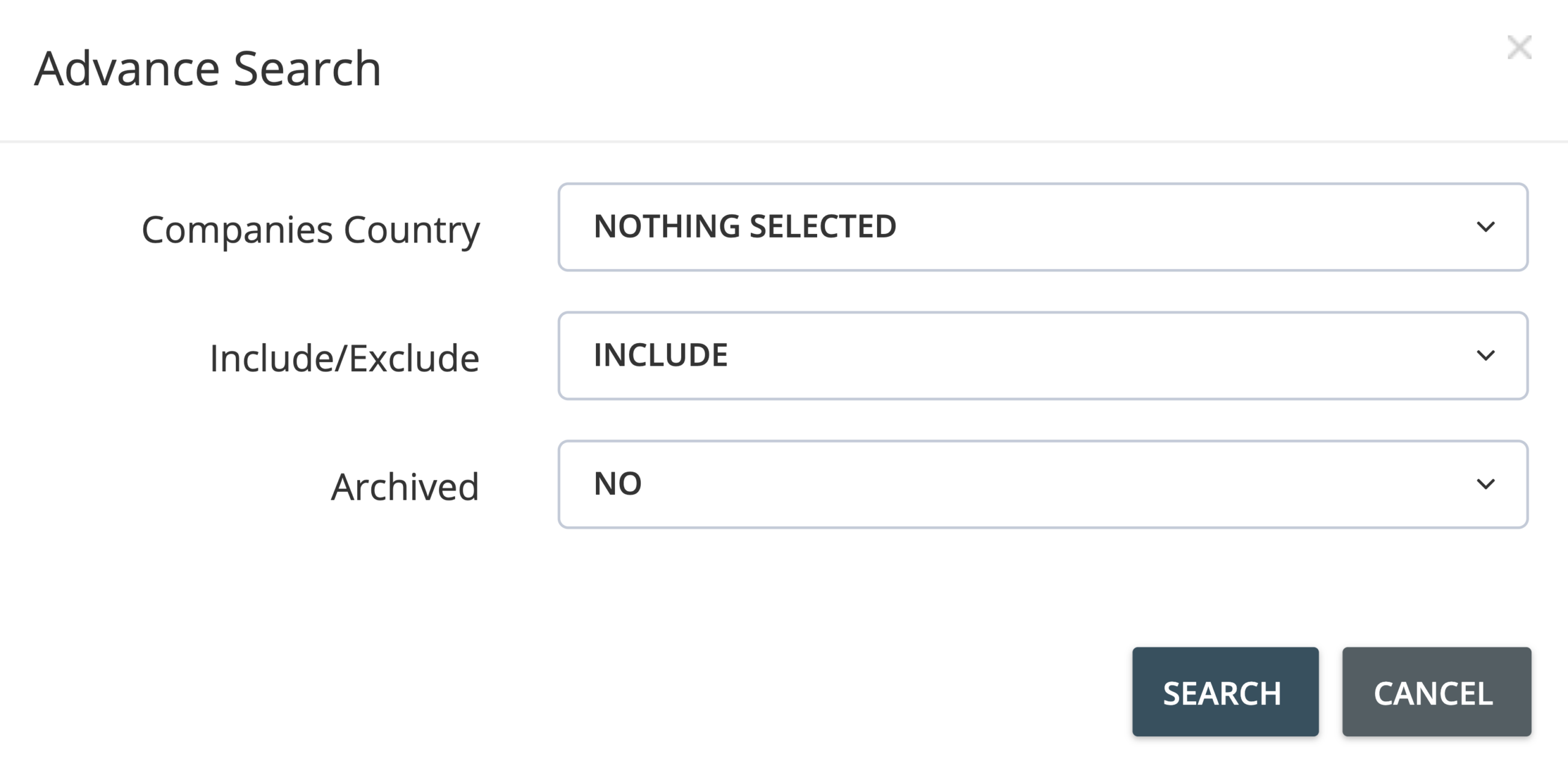 Step 3. A pop-up selection window shows up with customizable options for advanced filters. - What are advanced filters, and how do they