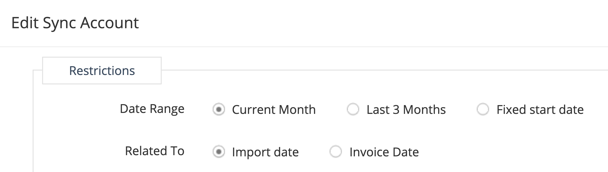 Step 4. You will find date range options under Restrictions. Click the radio button next to the option you prefer. - Can I choose which