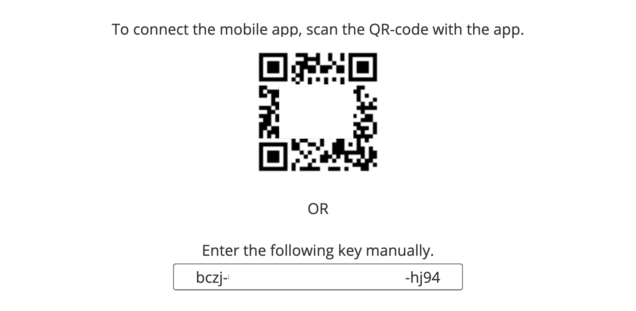 Step 6. Align your mobile device’s camera to the QR code displayed on the GetMyInvoices web interface on the other computer or mobile