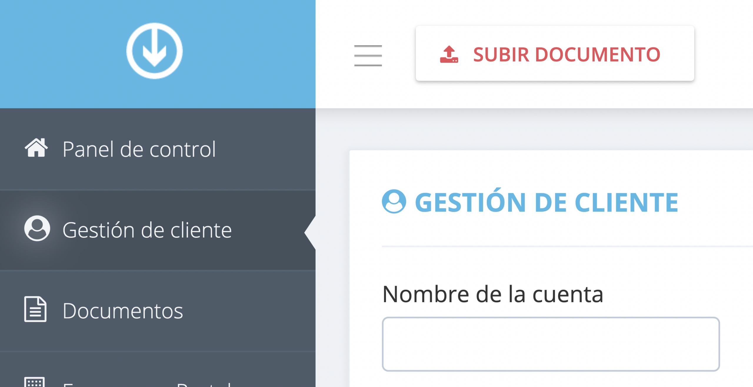 Paso 1. En el panel de control de GetMyInvoices, haz clic en “Gestión de cliente” en el menú de la izquierda. - ¿Cómo añado a mis clientes