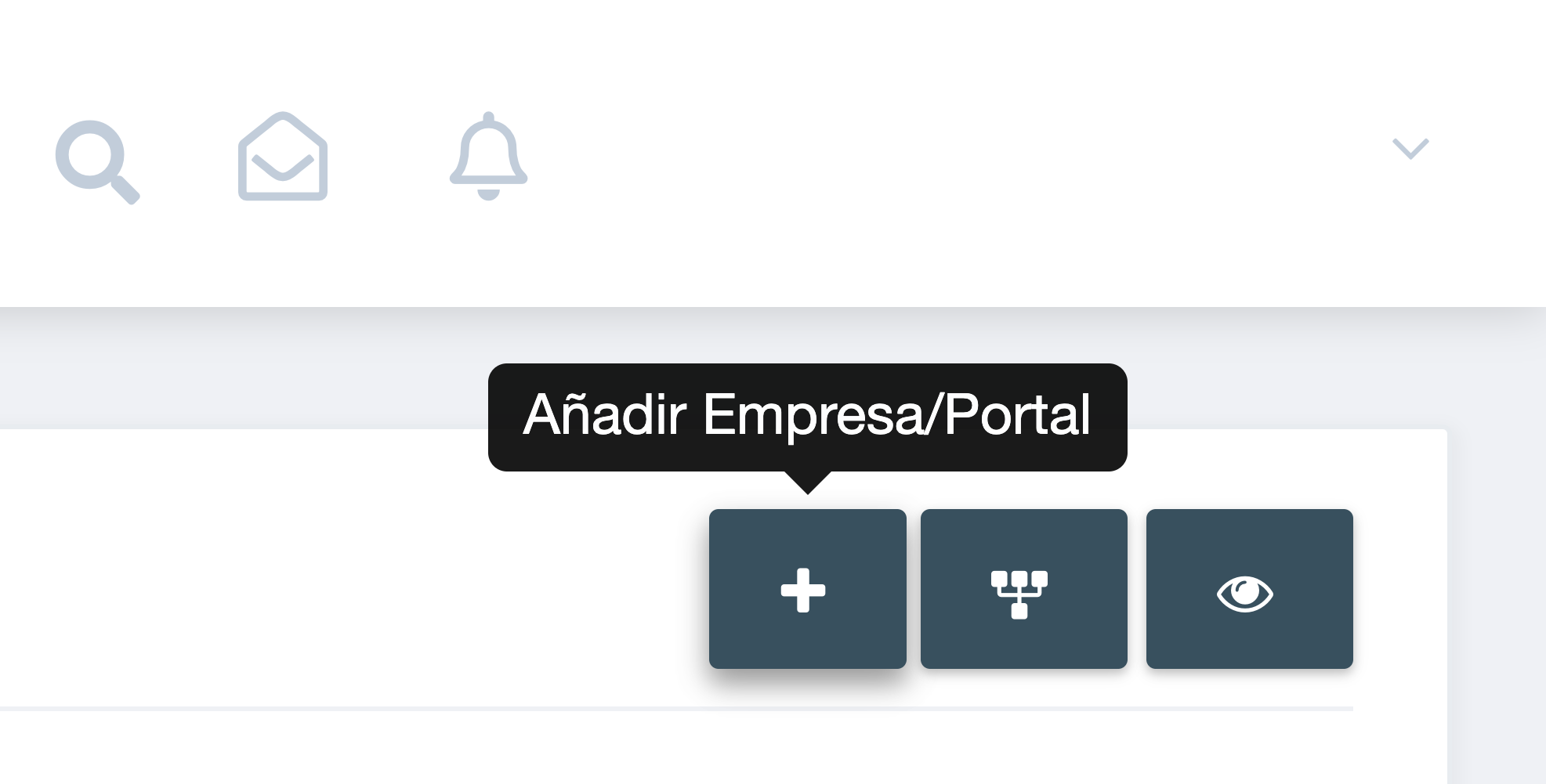 Paso 2. En la página de “Empresas y Portales”, haz clic en el ícono Más (+) en la esquina superior derecha para añadir el portal. - ¿Cómo
