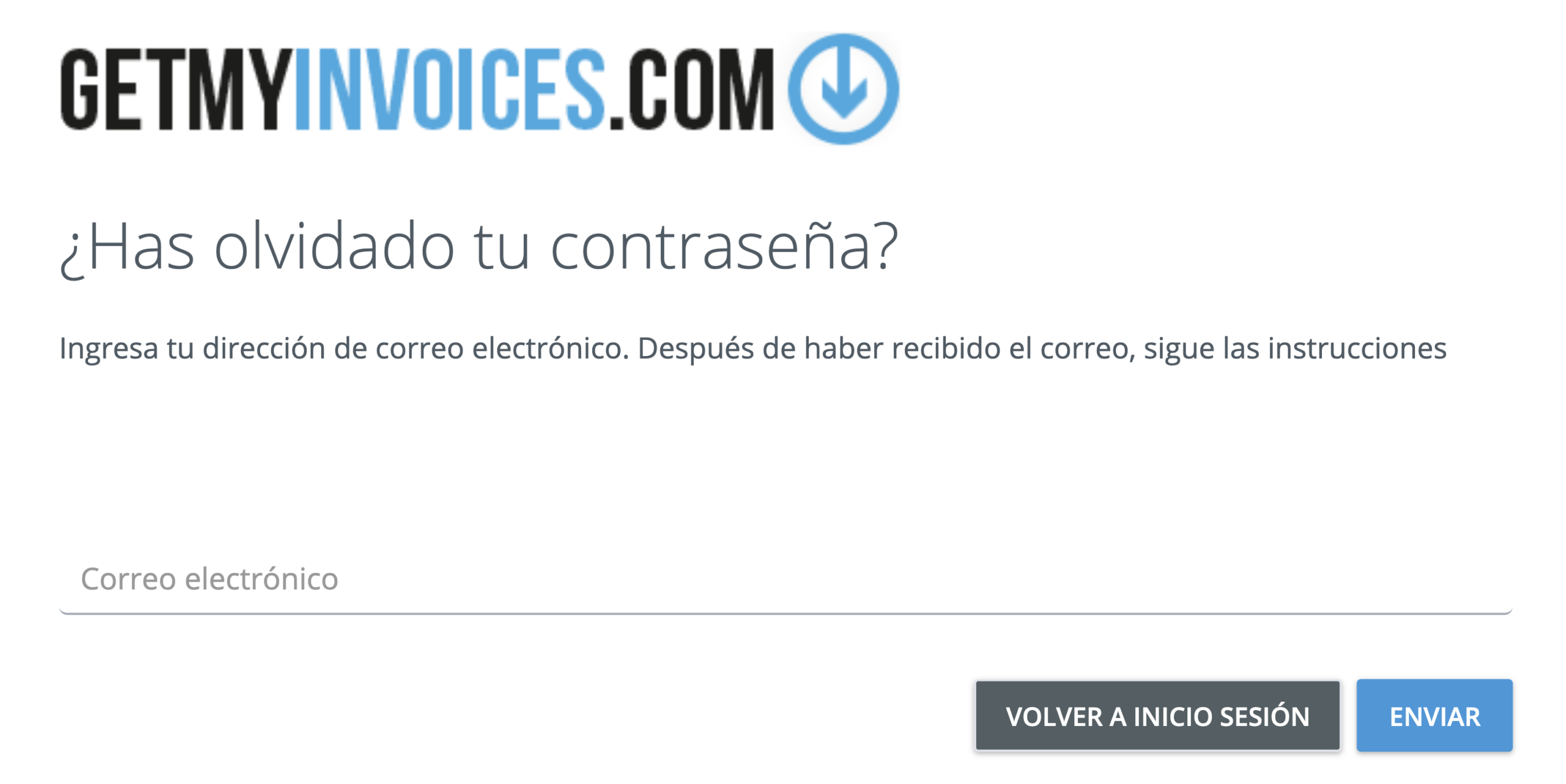 Paso 2: Ingresa la dirección de correo electrónico que utilizaste para registrarte y haz clic en Enviar. - No puedo acceder a mi cuenta