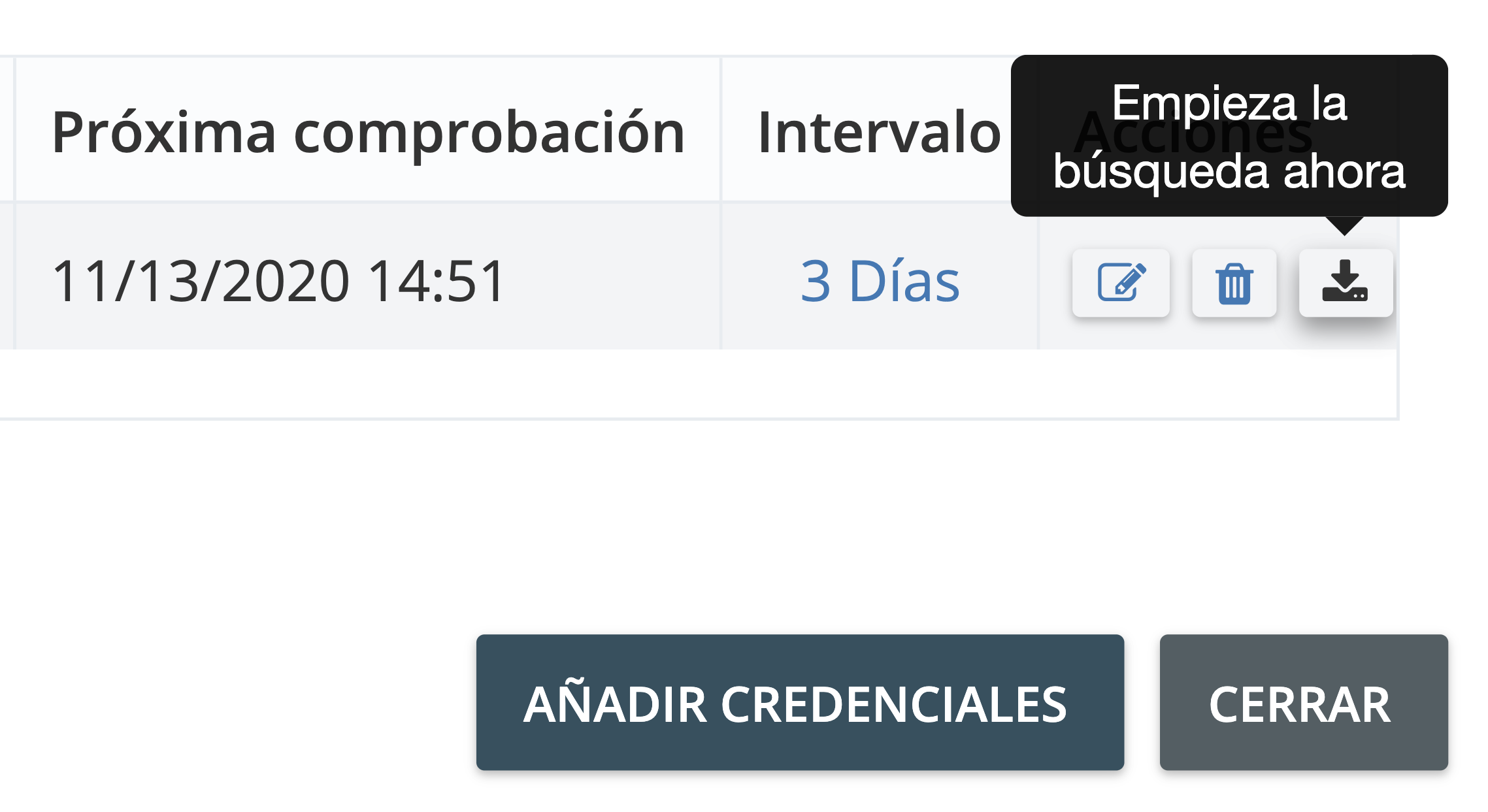 Paso 3: Una ventana emergente te mostrará los detalles del portal en línea vinculado. En Acciones, haz clic en el botón situado a la