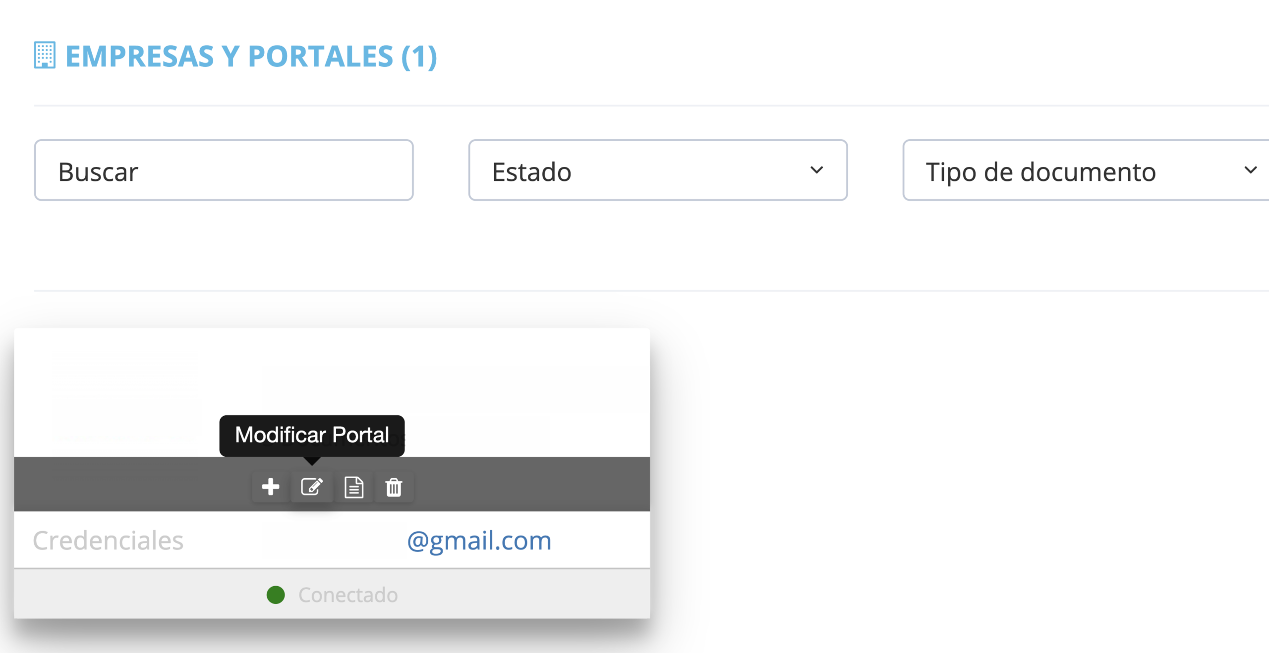 Paso 2. Navega hasta el portal en línea conectado y haz clic en “Modificar Portal” desde la mini barra de herramientas flotante. - ¿Cómo