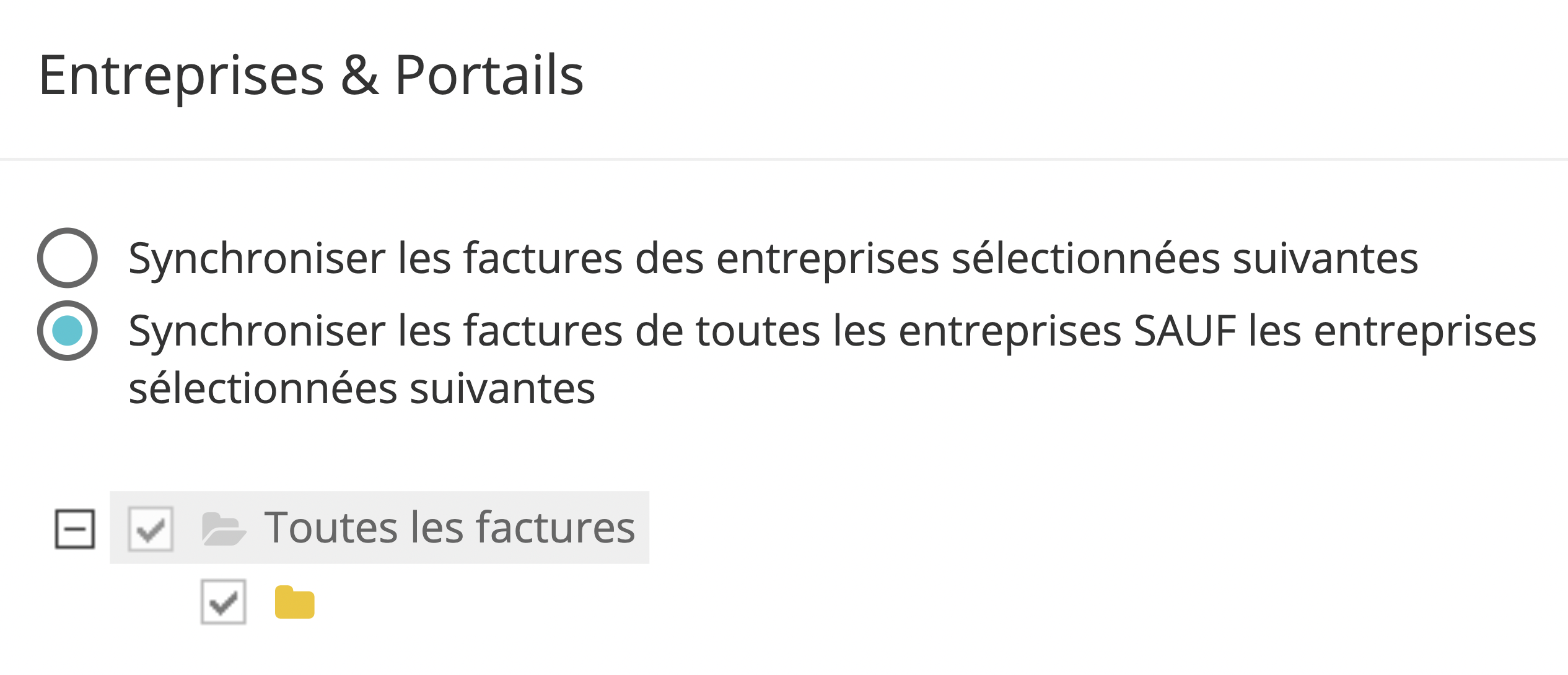 Étape 4. Tous vos portails en ligne connectés et profils d’entreprise seront visibles en tant que liste à vérifier dans la fenêtre
