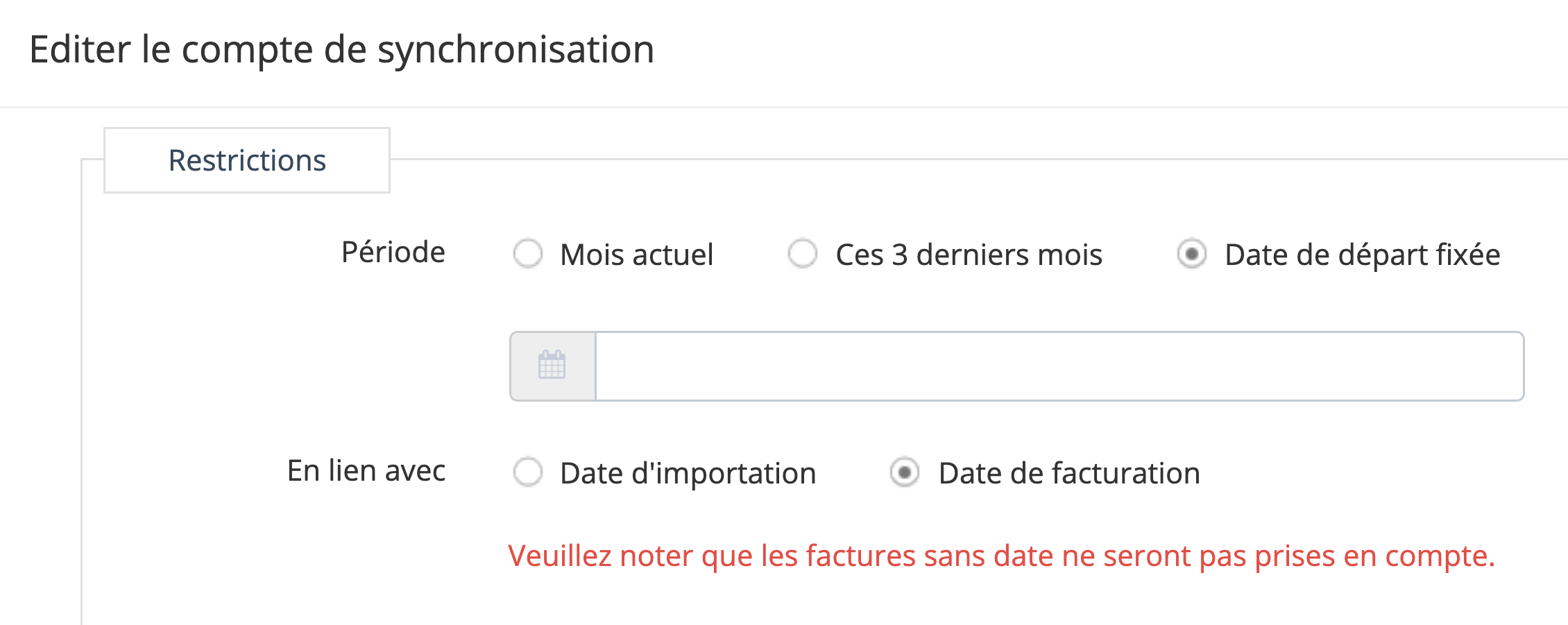 Étape 4. Vous trouverez les options de période dans Restrictions. Cliquez sur le bouton radio près de l’option que vous préférez. - Puis-je