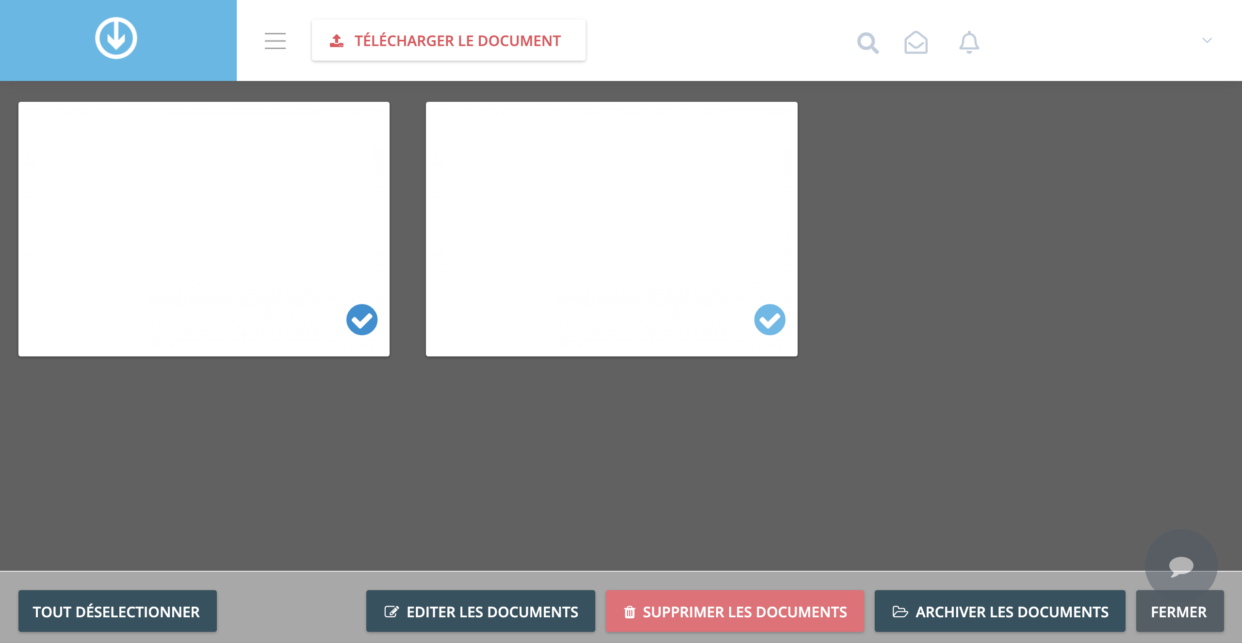 Etape 3. Tous vos documents importés vont apparaitre en grille. Cliquez sur le pouce de chaque document que vous voulez vérifier, puis