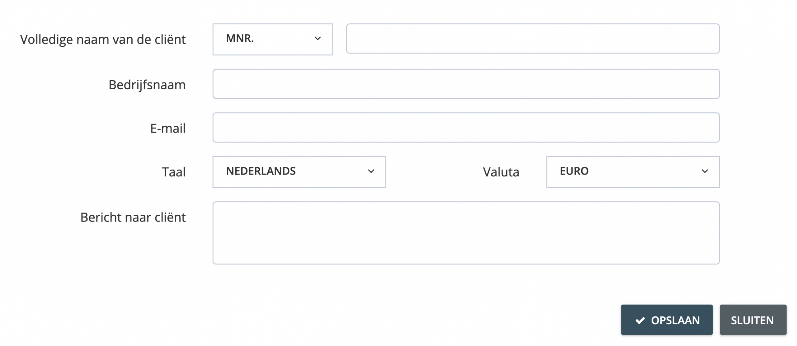 Stap 5. Wanneer u er voor kiest om klanten individueel uit te nodigen, vul hun informatie in op het volgende scherm en klik op ‘Opslaan’ om