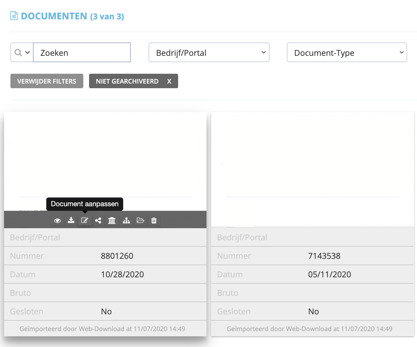 Stap 2. U zou al uw geïmporteerde documenten op de ‘Documenten-pagina’ moeten zien. Navigeer naar een document dat u wilt labelen en klik