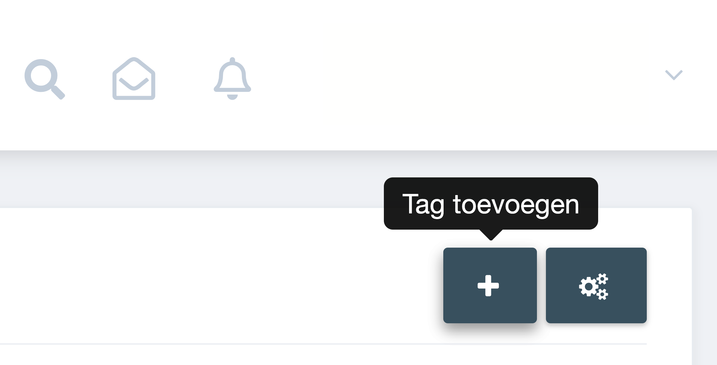 Als u al eerder tags heeft gemaakt en een nieuwe wilt maken, klikt u op het ‘plus’ icoon in de rechterbovenhoek van de ‘Tag
