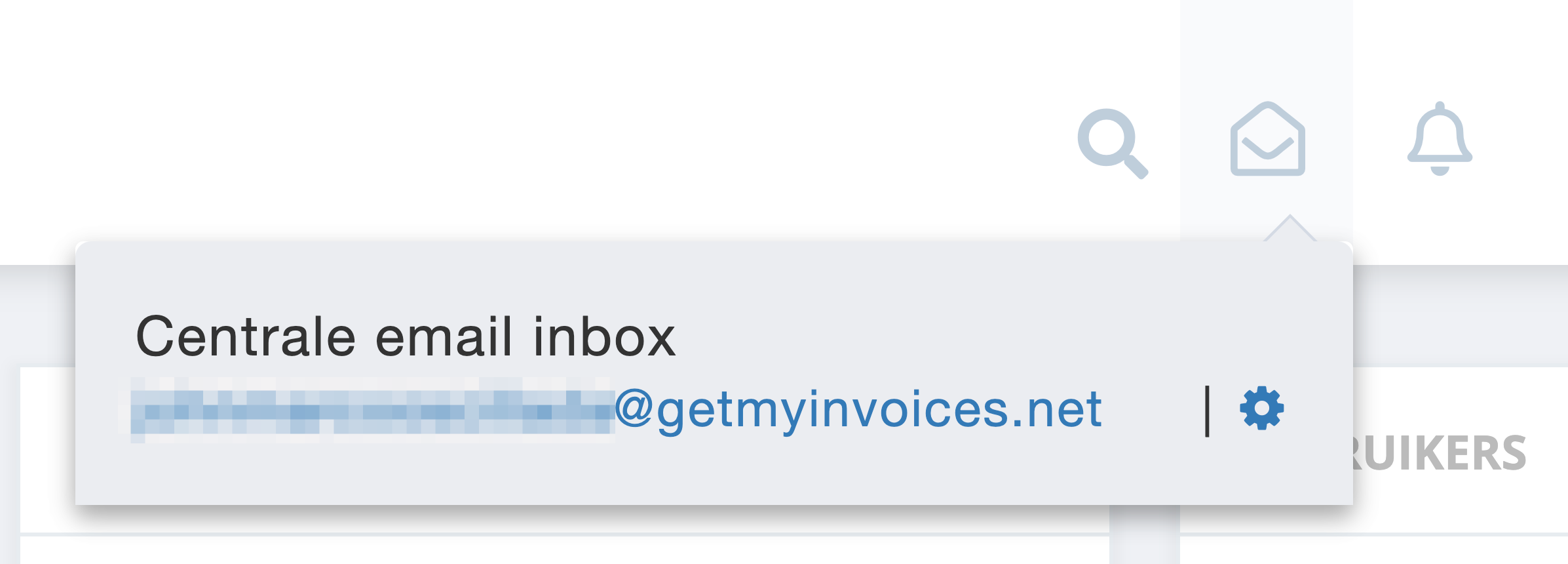 Wat is de centrale email inbox? Uw GetMyInvoices-account wordt standaard geleverd met een centrale e-mailinbox. Hiermee kunt u documenten