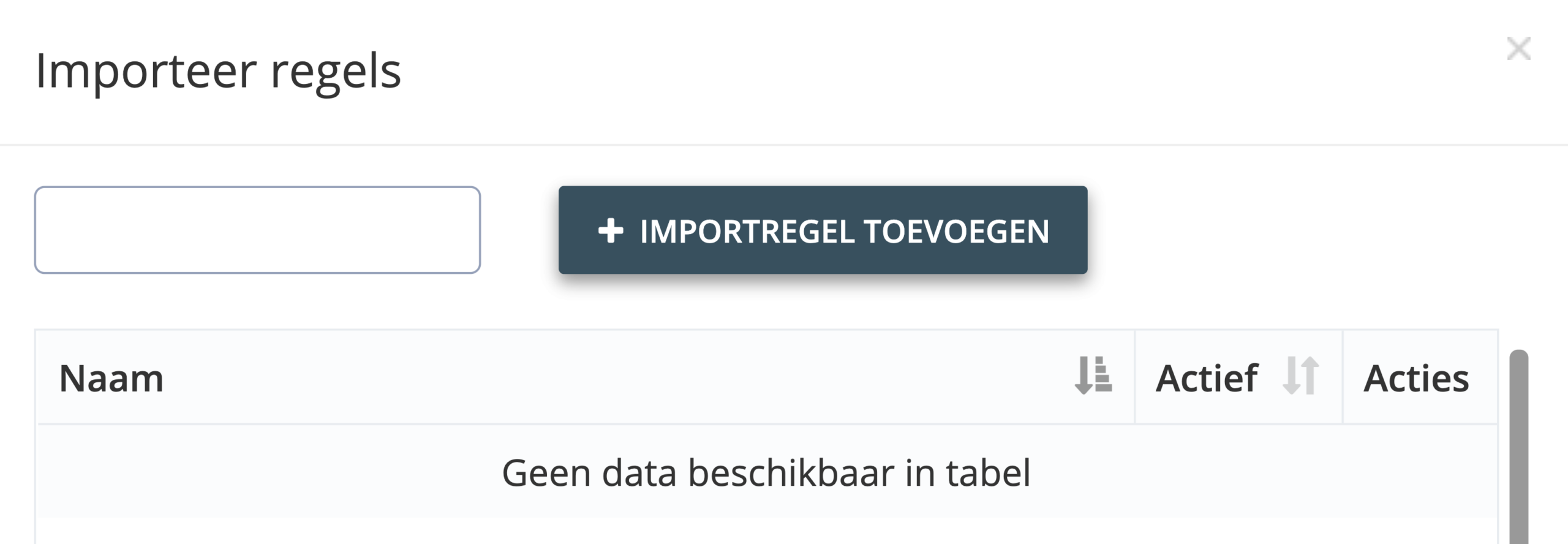 Stap 3. Onder ‘Importeer regels’ klikt u ‘Importregel toevoegen’. - Wat zijn de import regels, hoe werken deze?