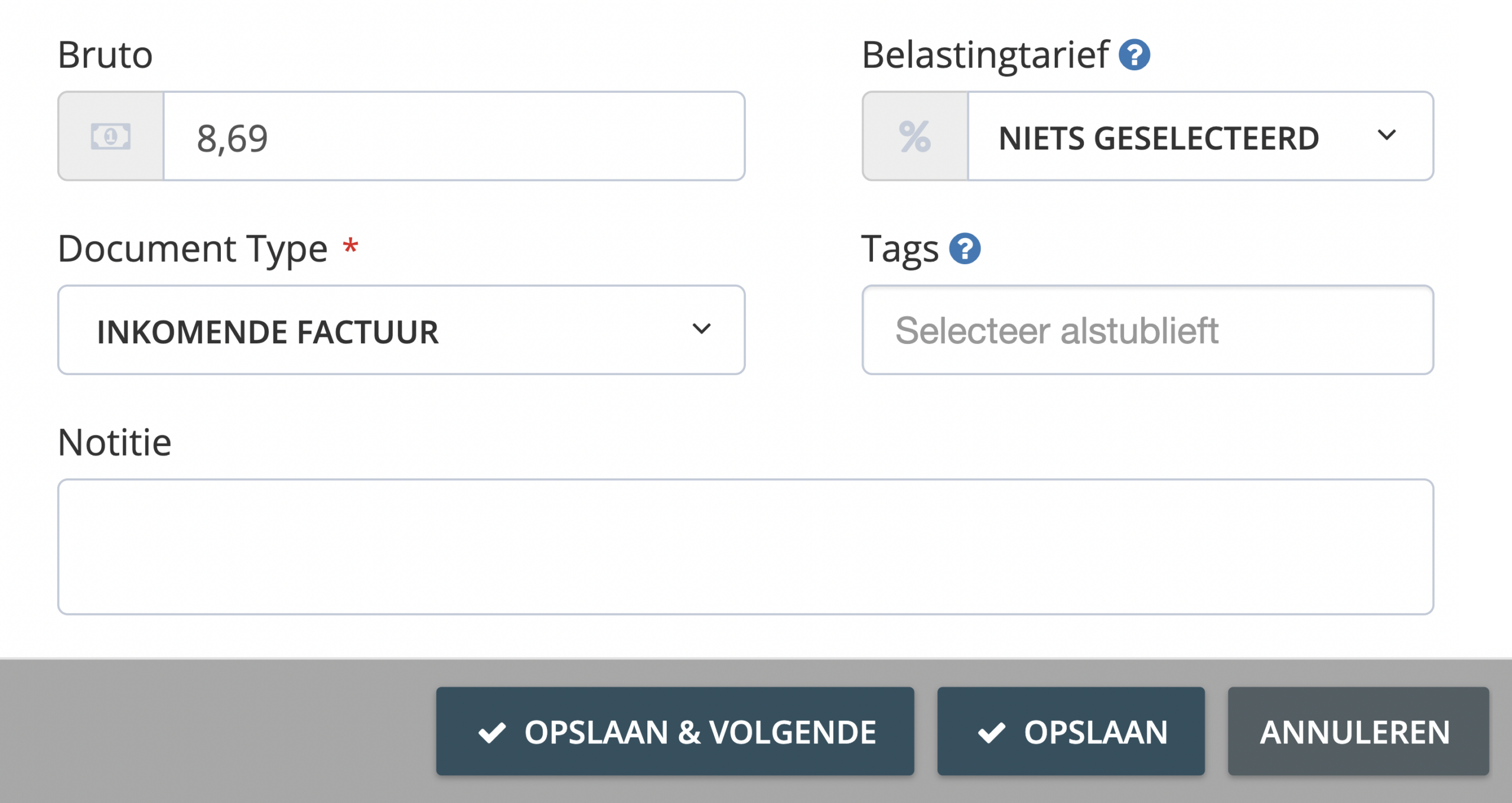 Stap 6. Om de gemaakte wijzigingen te zien in het volgende document, klik op ‘Opslaan & Volgende’. Herhaal stap 4 en 5 voor de andere