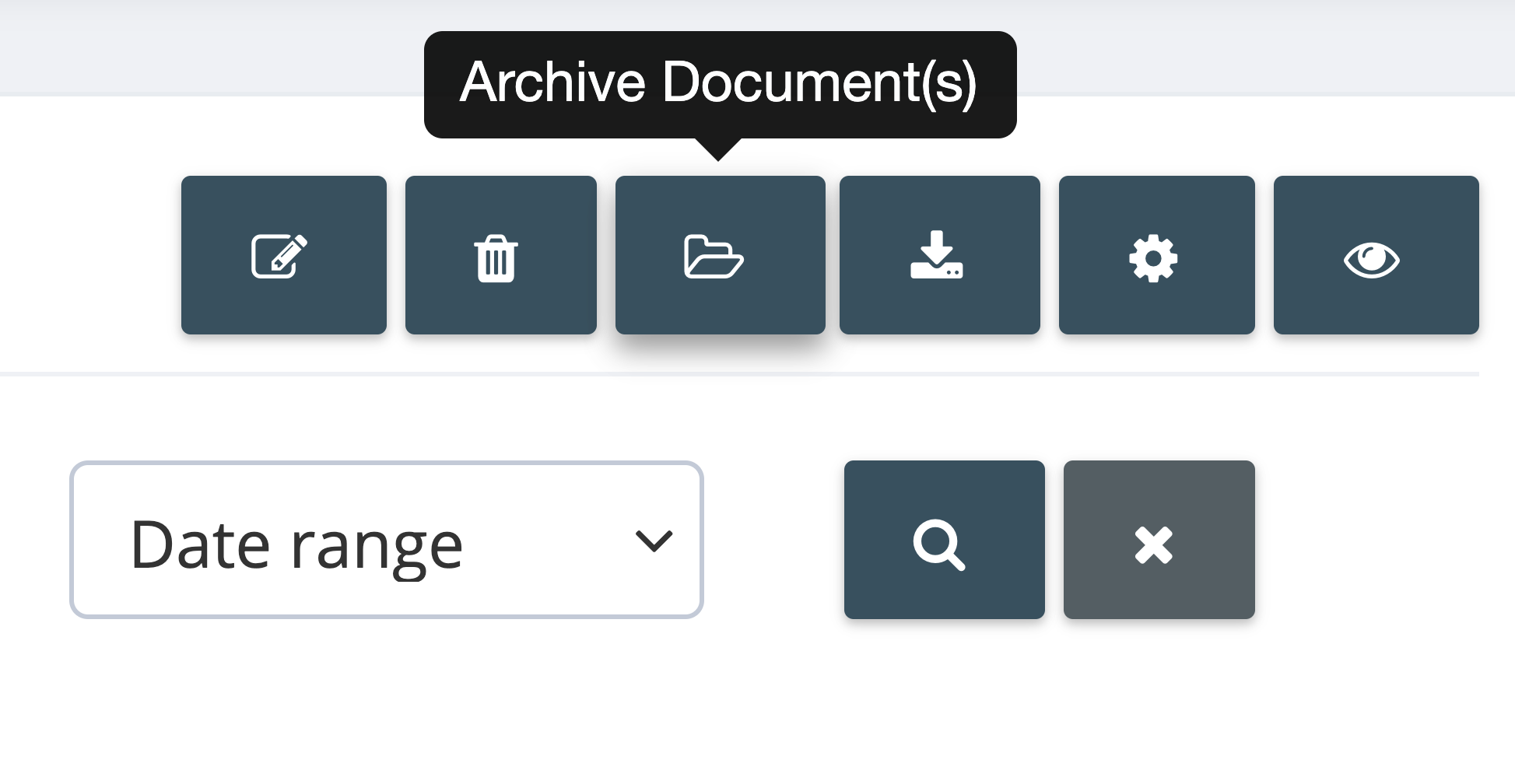 Stap 4. Klik op de knop Archiveer document(en) (het open mappictogram) in de rechterbovenhoek van de pagina Documenten. - Hoe archiveer ik