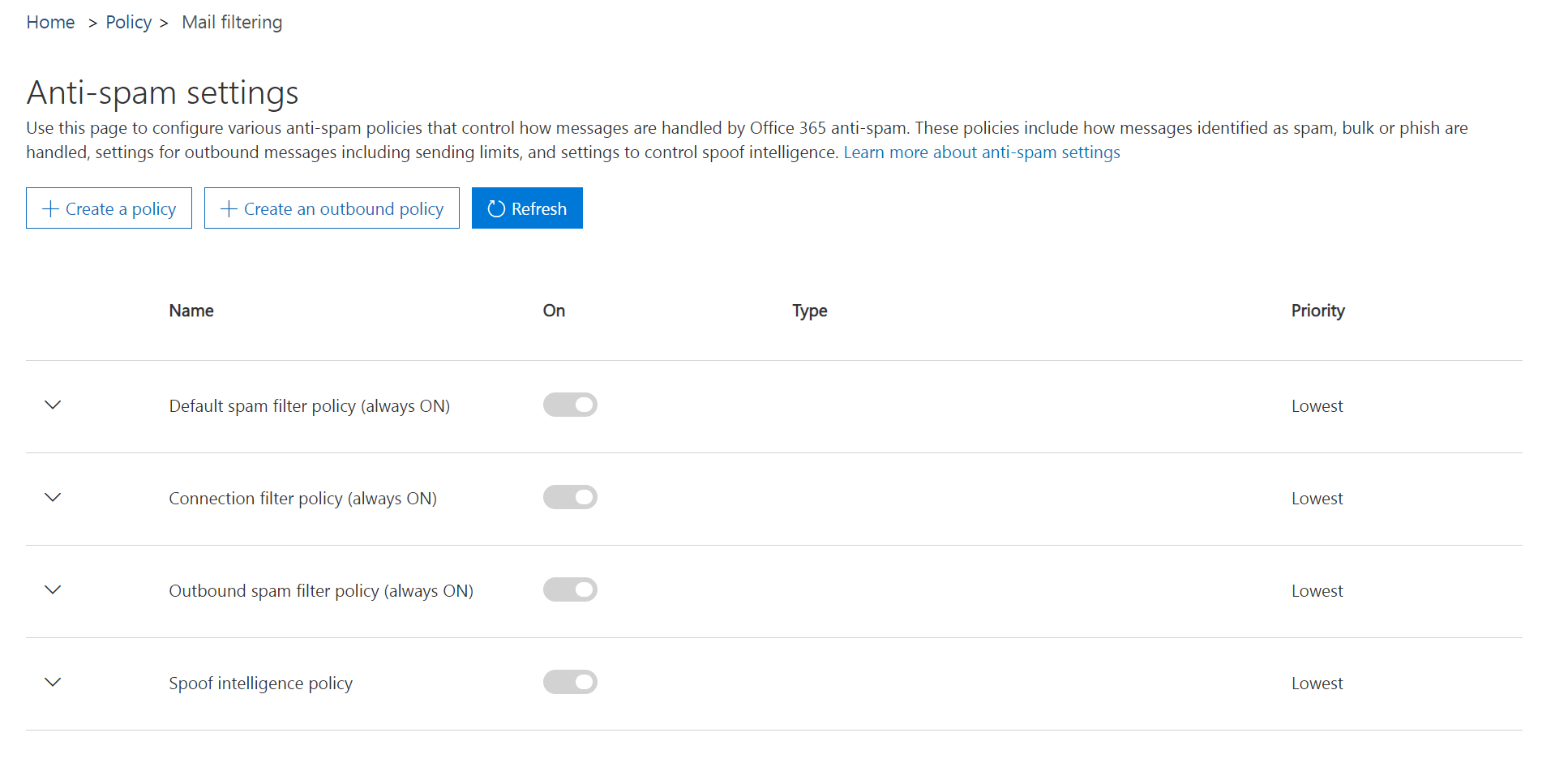 Step 1. On Microsoft Exchange/Outlook, log in to Office 365 Security & Compliance Portal for Microsoft 365 and choose Threat management >