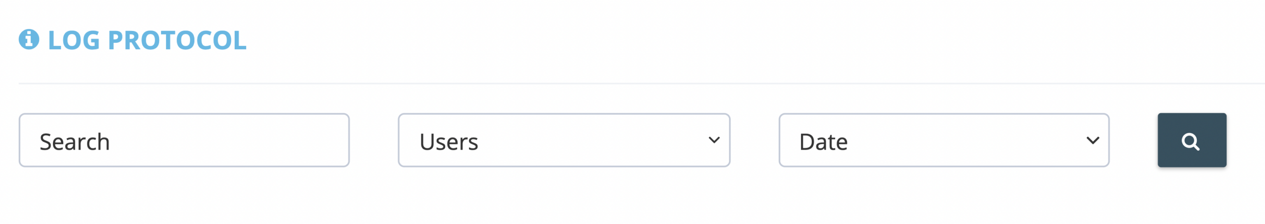 Step 4. Use the search filters found on the upper portion of the Log Protocol page to refine your account activity log results. You can