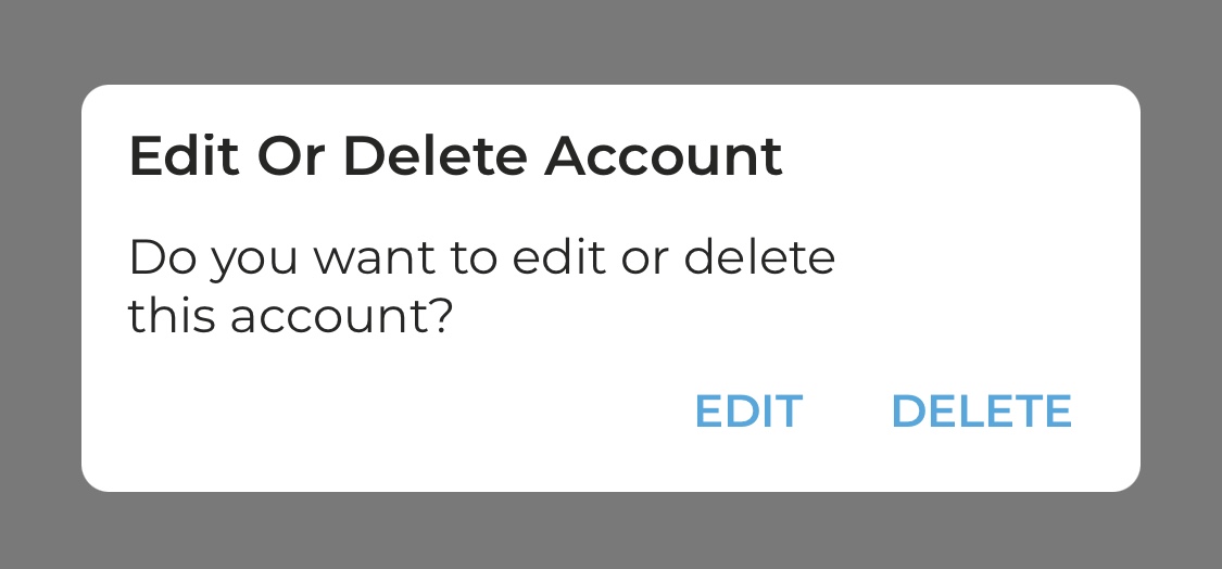 Step 4. On the pop-up window, tap Delete. - How do I unlink my GetMyInvoices account from the GetMyInvoices mobile app?
