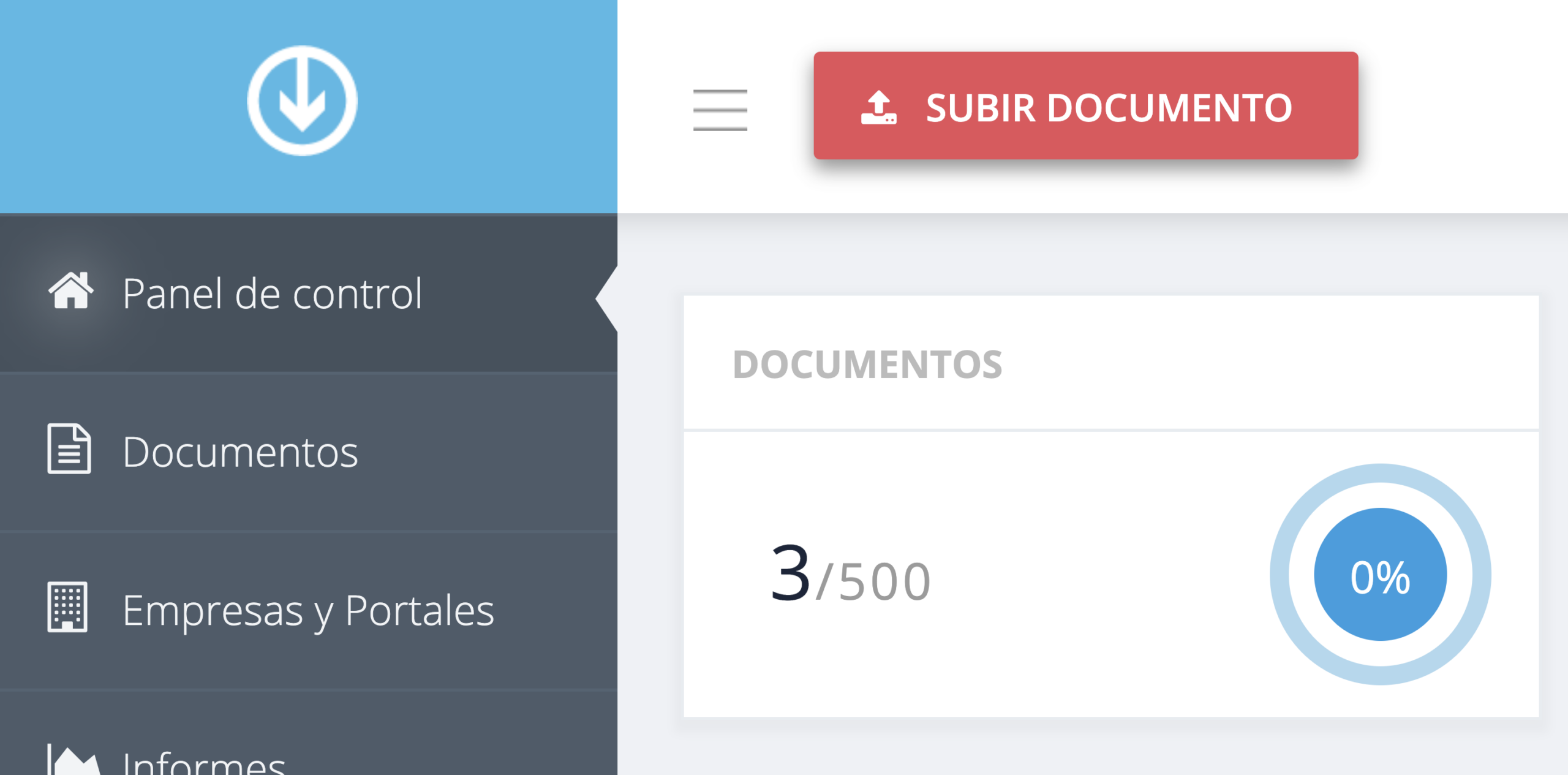 Paso 1. En el panel de control de GetMyInvoices, haz clic en “Documentos” en el menú de la izquierda. - ¿Dónde veo cambios efectuados en