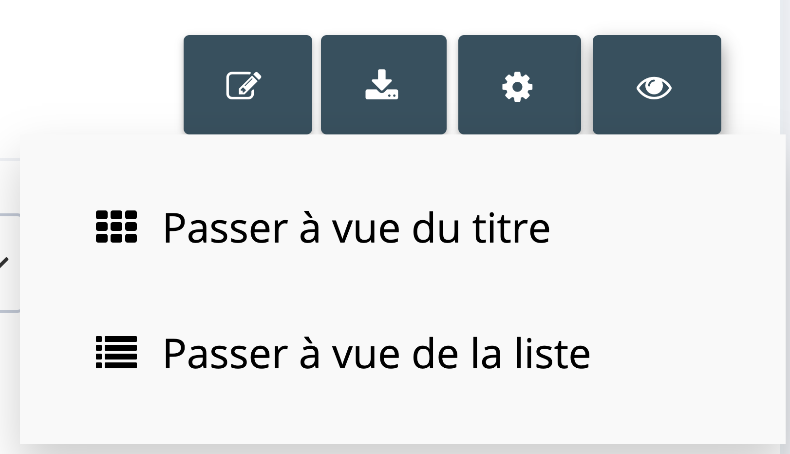 Étape 2. Assurez-vous d’utiliser la vue en liste comme mode de vue. Si vous n’utilisez pas la vue en liste, allez sur le bouton Changer la