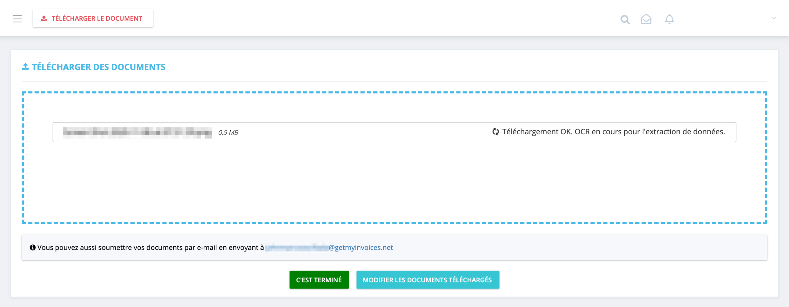 Étape 3. Cliquez sur C’est Terminé pour finaliser l’importation de documents, ou cliquez sur Modifier les documents téléchargés pour