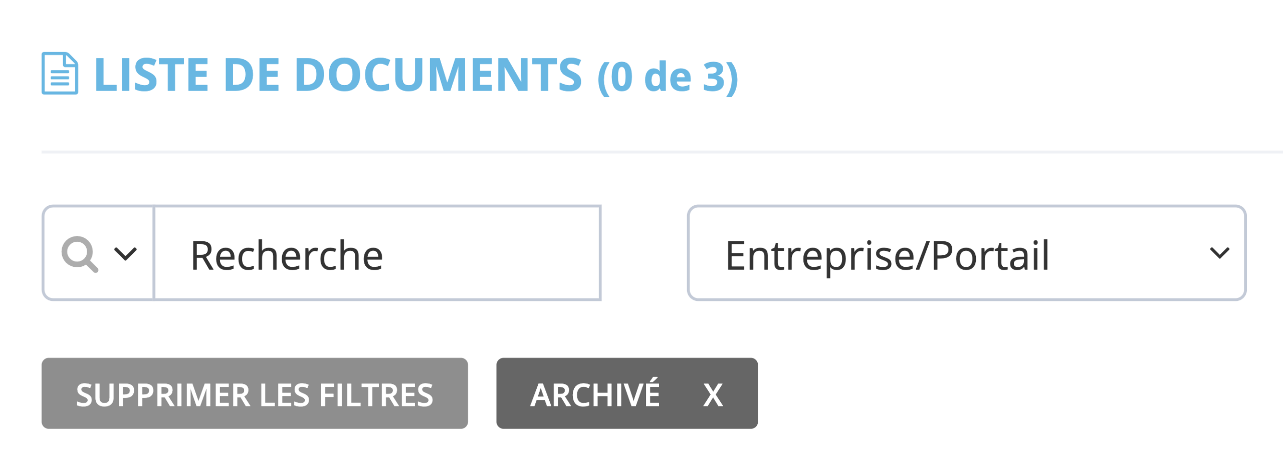 Étape 5. Cliquez sur Supprimer les filtres dans la barre de menu des documents. Cela va montrer tous les documents actuels, en incluant les