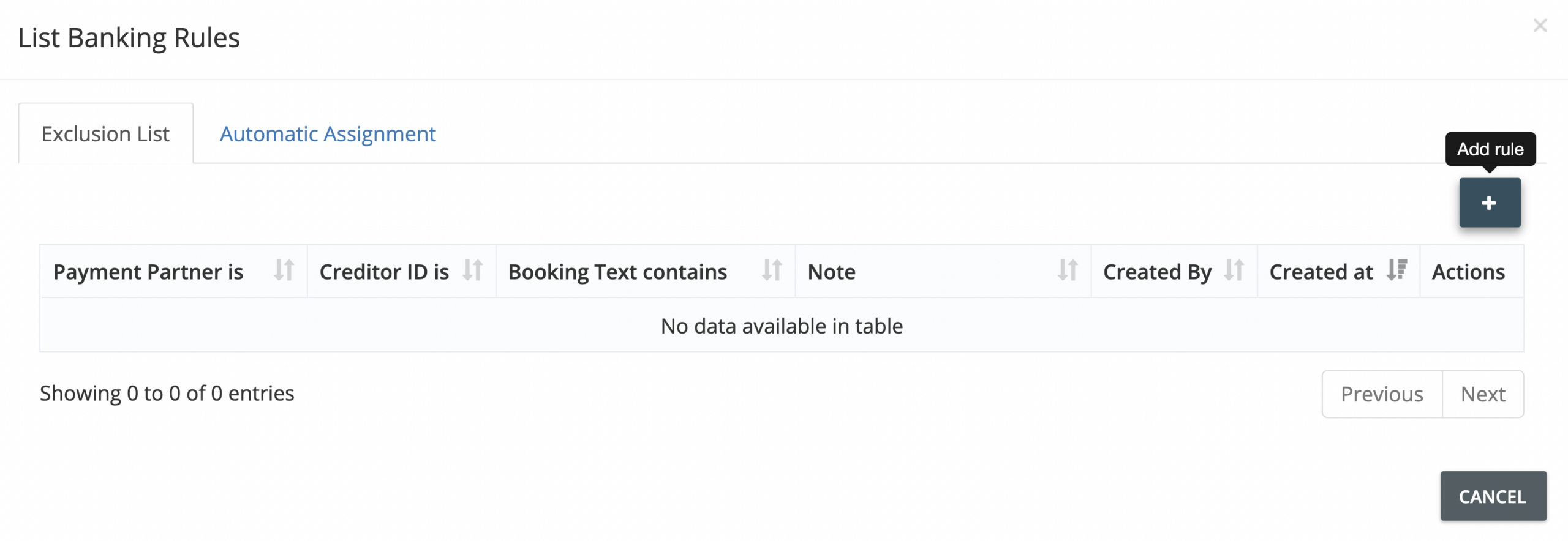 Step 3. On the pop-up window that appears, click the Exclusion List tab. Then click Add Rule (plus button). - What are banking rules, and