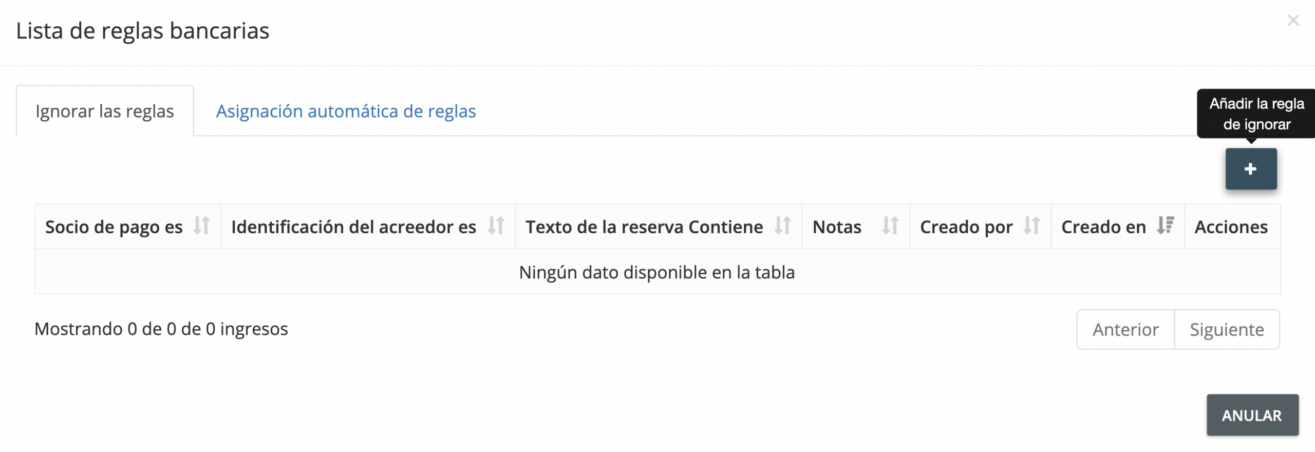 Paso 3. Aparecerá una ventana emergente, haz clic en la pestaña Lista de Exclusión. Luego, haz clic en Añadir Regla (icono de +). - ¿Qué