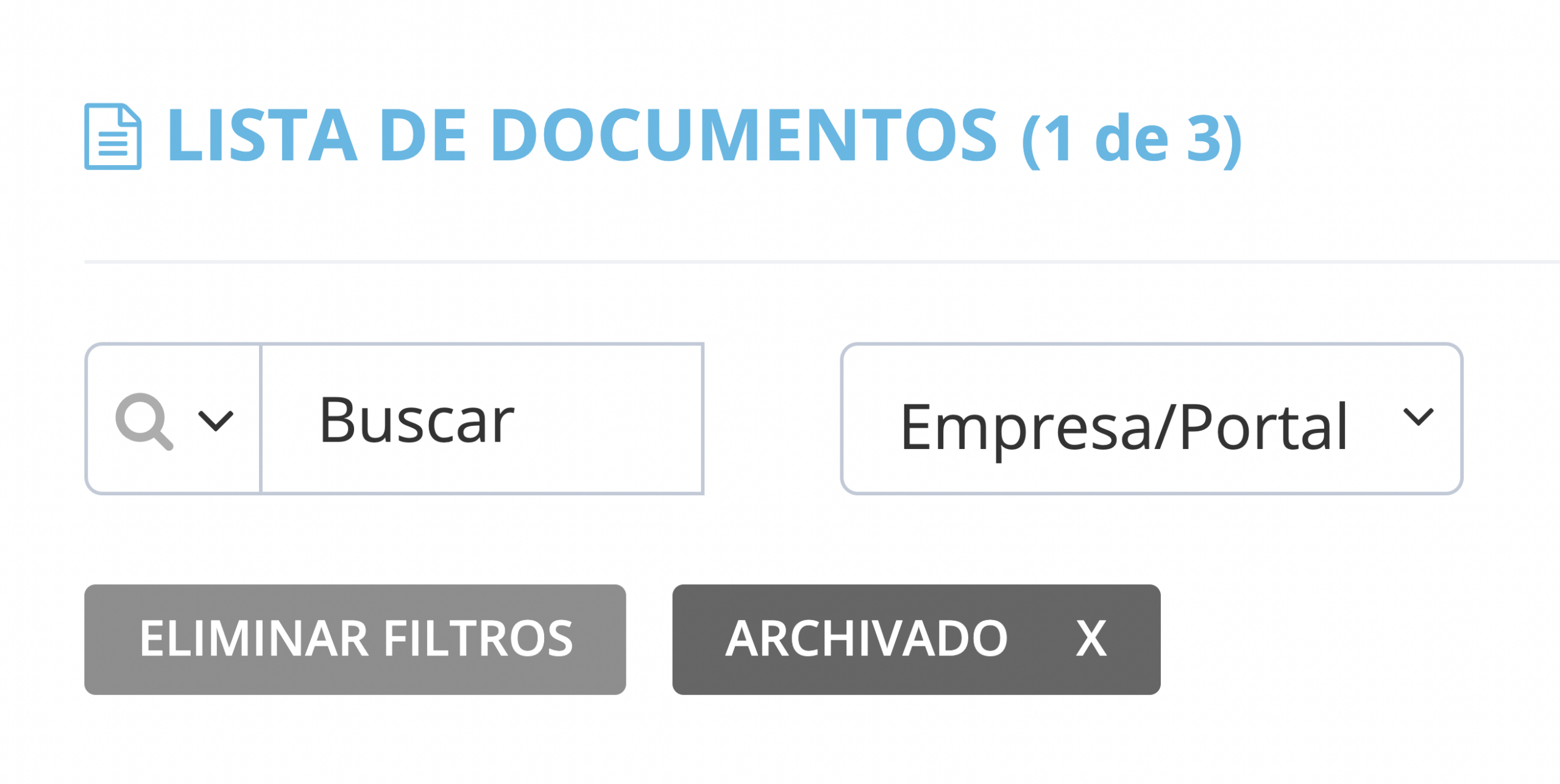 Paso 5. Haz clic en “Eliminar filtros” en la barra de herramientas de “Documentos”. Esto mostrará todos los documentos actuales, incluido