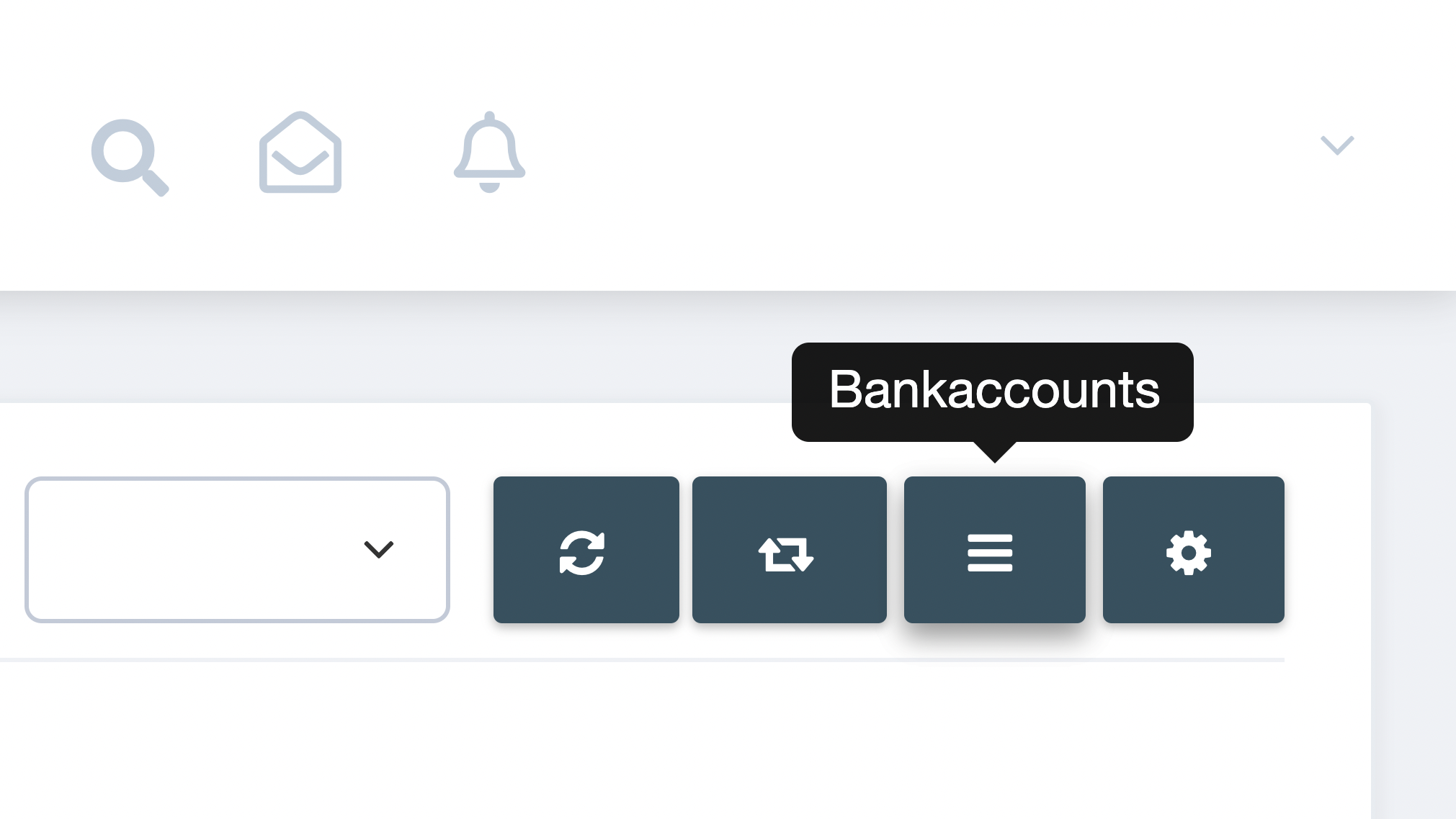 Als u eerder uw bankgegevens hebt gekoppeld en u wilt er nog een toevoegen, klikt u op het pictogram Bankrekeningen in de rechterbovenhoek