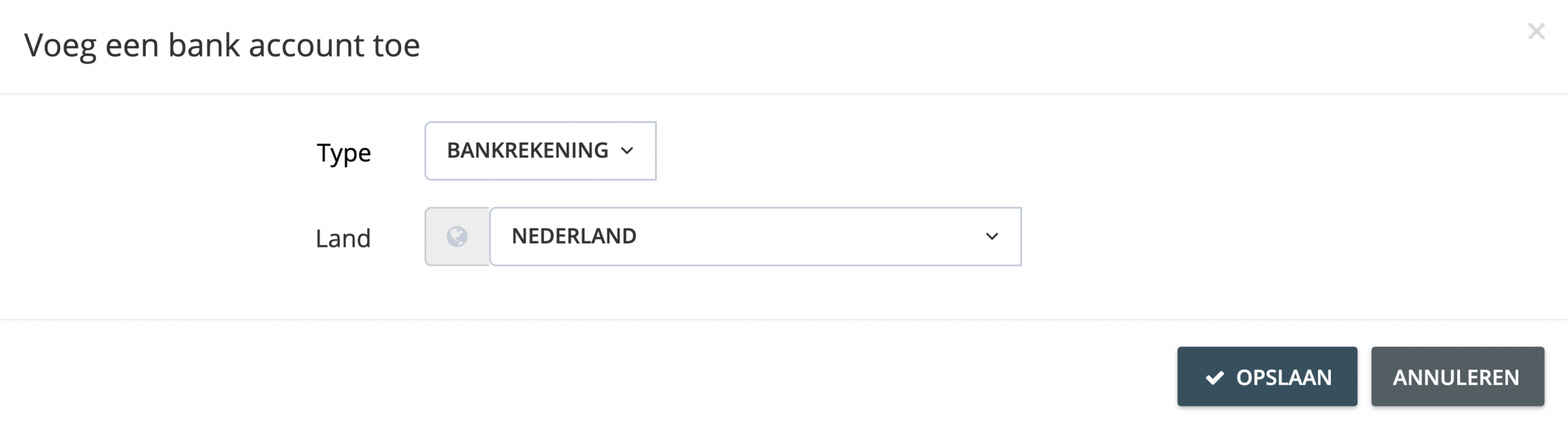 Stap 4. Kies het land van de bank waar u mee wilt verbinden uit de drop-down selectie. Klik daarna op ‘Opslaan’. - Hoe verbind ik mijn bank
