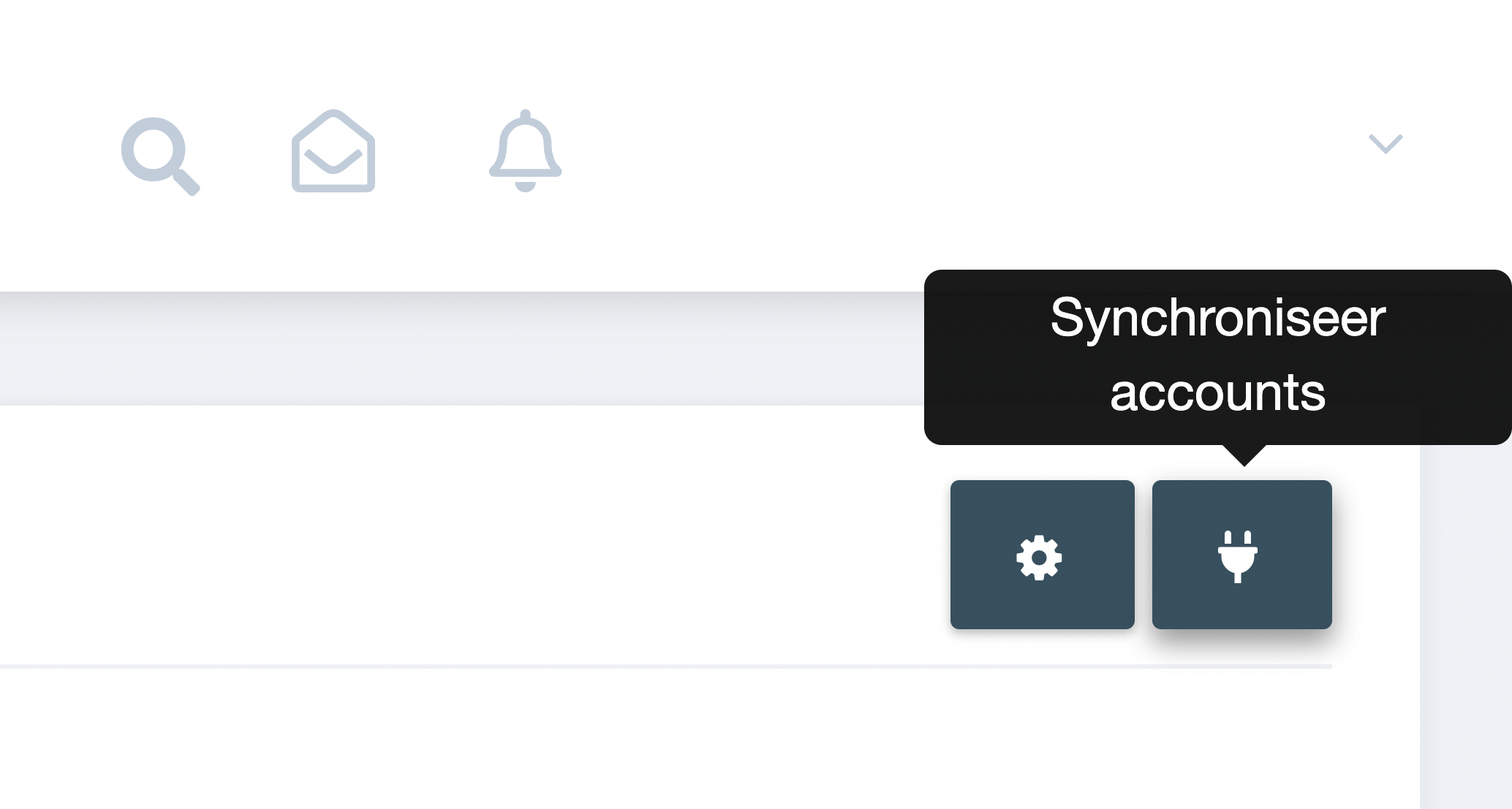 Stap 2. Klik op de pagina ‘Synchroniseer’ op de knop ‘Synchronisatieaccounts’ (plug-pictogram) in de rechterbovenhoek. - Hoe beheer ik mijn