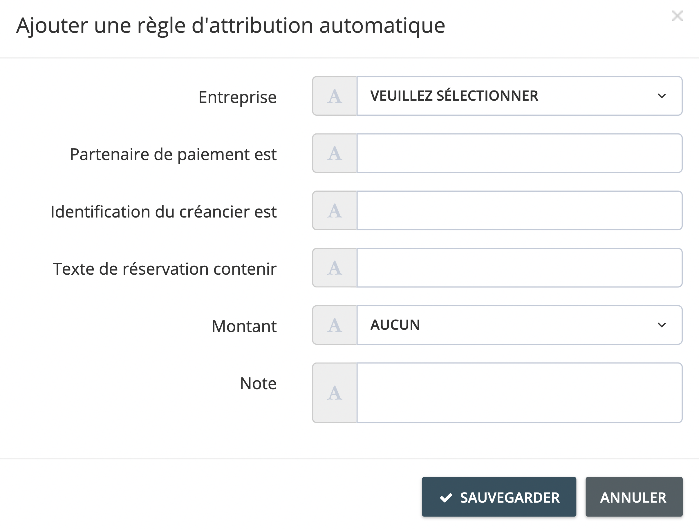 Etape 6. Définissez une règle d’assignation automatique en complétant les informations requises dans la fenêtre Ajouter une règle