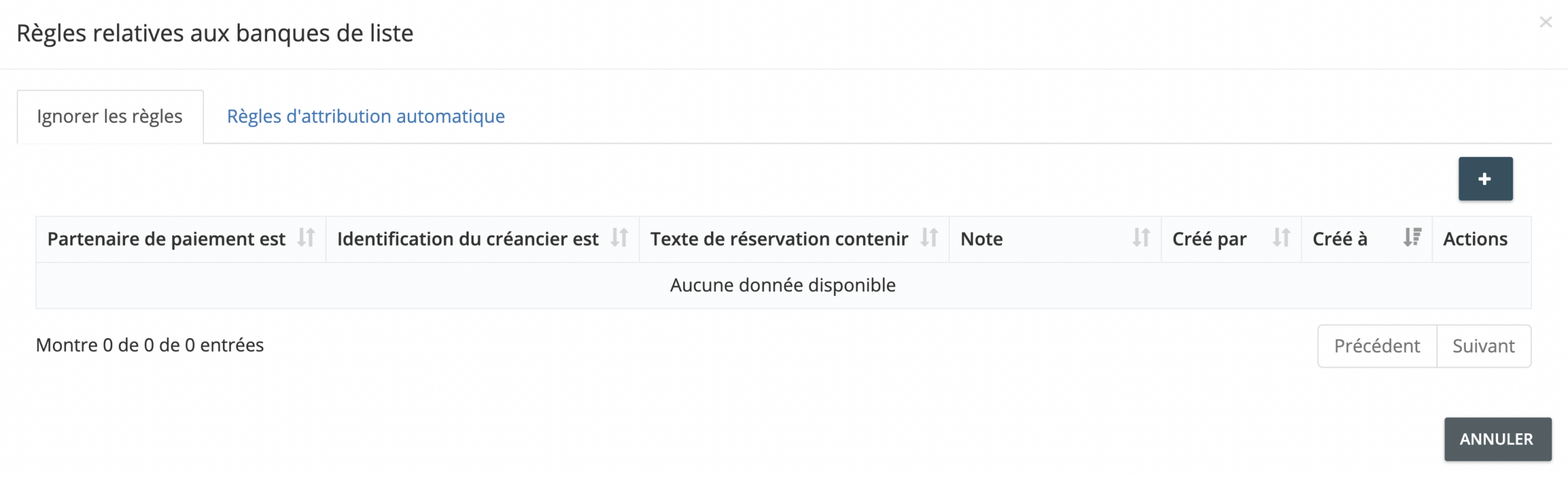 Etape 3. Dans la fenêtre pop-up qui apparait, cliquez sur l’onglet Liste d’exclusion. Puis cliquez sur Ajouter la règle (bouton plus). -