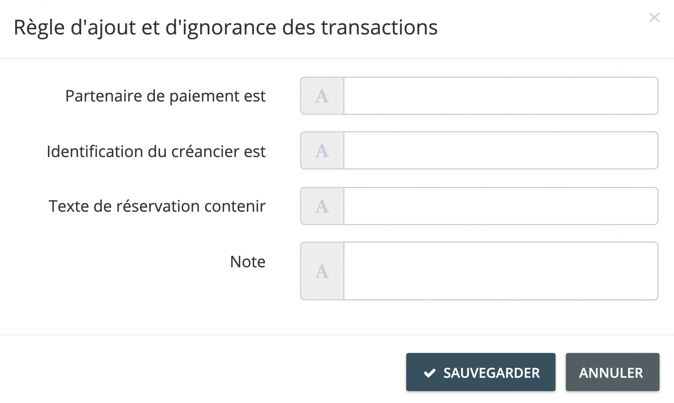 Etape 4. Veuillez définir votre règle d’exclusion en remplissant les informations requises dans la fenêtre Ajouter / Ignorer la règle de