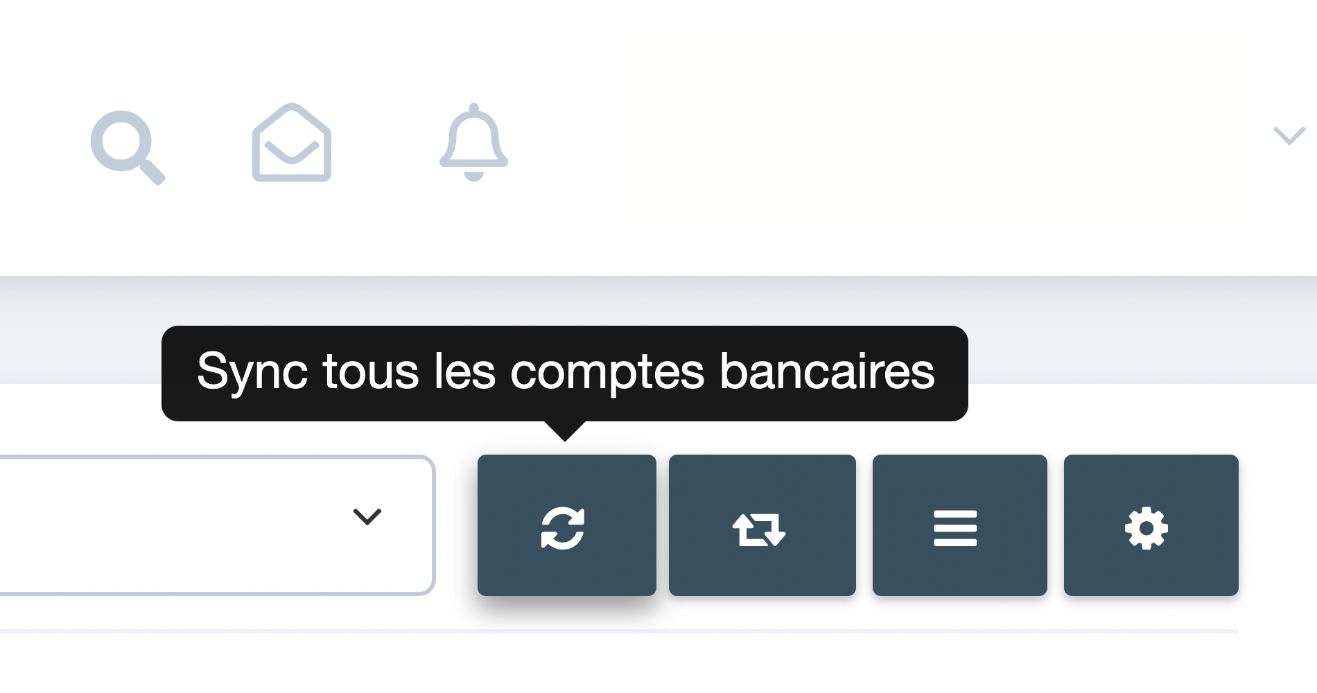 Etape 2. Cliquez sur Synchroniser tous les comptes bancaires à partir de la barre d’outils de gestion bancaire en haut à droite de l’écran.