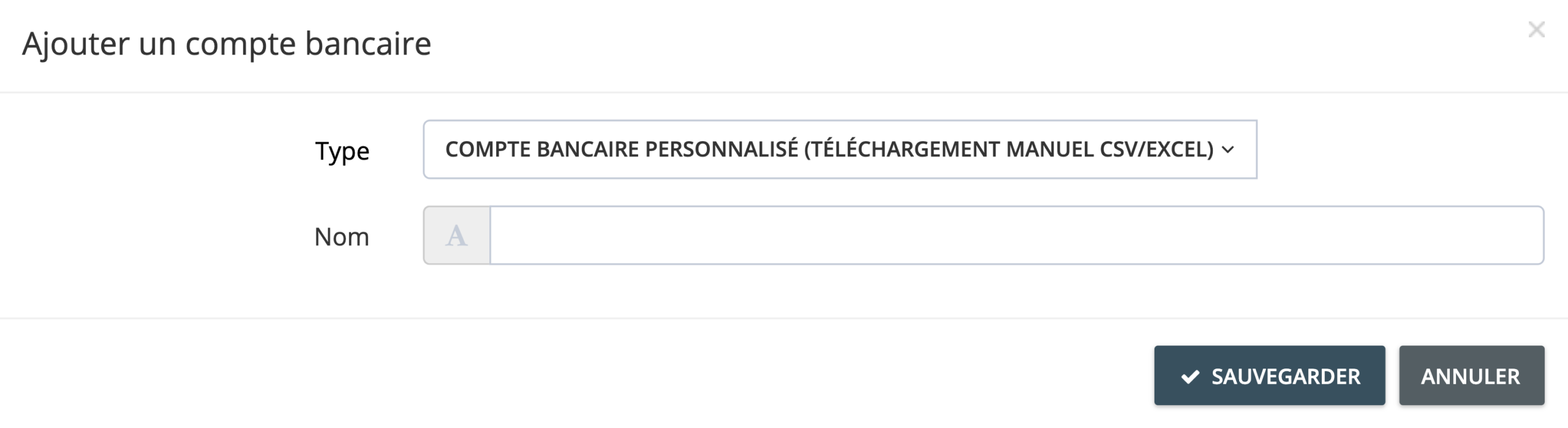 Etape 4. Entrez le nom du profile de compte bancaire personnalisé, puis cliquez sur Enregistrer. - Comment fonctionne la fonction de