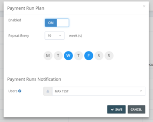 Étape 3:Ajustez vos cycles de paiement par jour, intervalle et sélectionnez un destinataire pour les notifications. - Comment mettre en