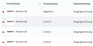 Je kunt nu de status van het gewenste documenten in de kolom “Verwerkingsstatus”. - Hoe kan ik de status van mijn documenten zien?