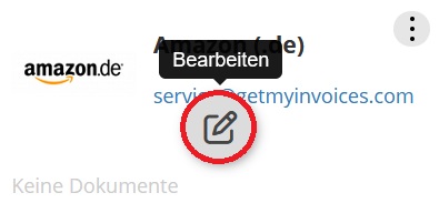 Portalübersicht mit dem Stecker-Symbol zum Bearbeiten