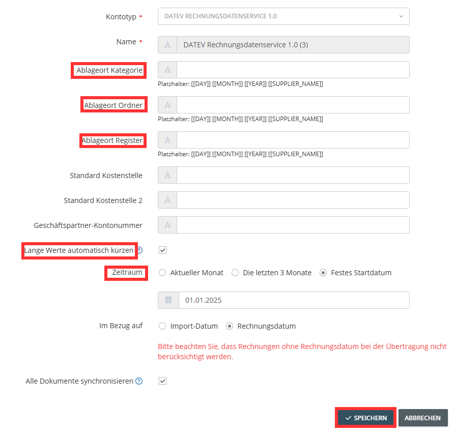 Panoramica della configurazione completata