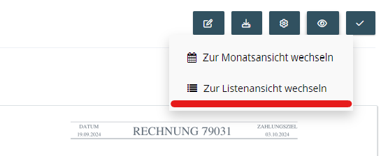 Visualizzazione a elenco dei documenti