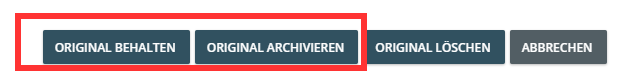 Scelta se conservare o archiviare il documento originale