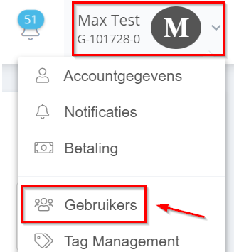 U hebt de mogelijkheid om andere gebruikers uit te nodigen of toe te voegen aan uw account. U kunt individueel bepalen welke toegang de