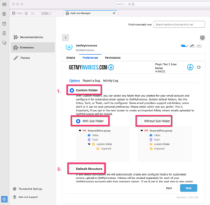 3. Custom folders: With Custom Folders, you can select any folder that you created for your email account and configure it for automated