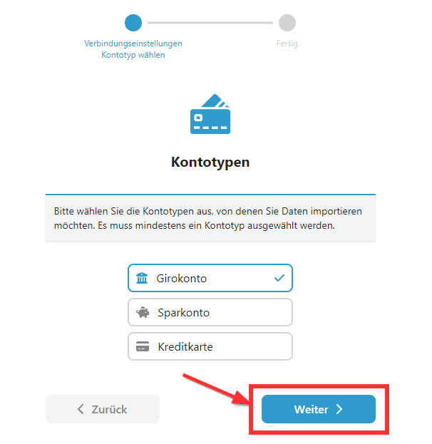 Cuenta corriente Tarjeta de crédito Cuenta de ahorro - Vincular una cuenta bancaria para la conciliación de cuentas