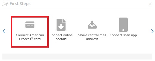 Log in to your GetMyInvoices account. Click on Connect American Express card at the top right under First Steps. Continue the registration