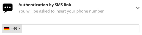 3rd Option: Authentication via SMS Link Take a picture of the QR code with your smartphone and activate the second factor in the